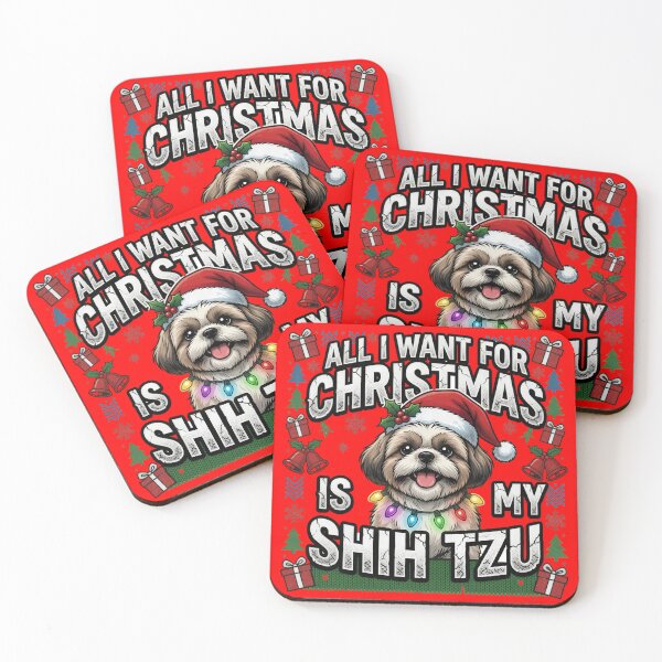 Item preview, All I Want for Christmas Shih Tzu designed and sold by TshirtsOnline-.