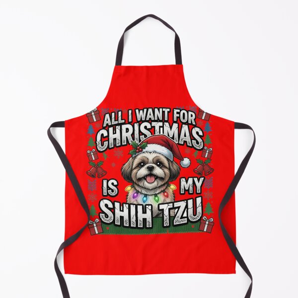 Item preview, All I Want for Christmas Shih Tzu designed and sold by TshirtsOnline-.