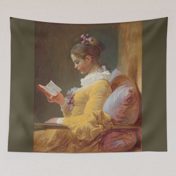 Item preview, Young Girl Reading Jean Honoré Fragonard Art Famous painting designed and sold by ArtUnova.