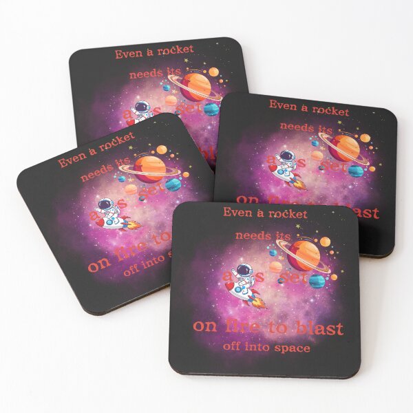 Item preview, Even A Rocket Needs Its A.s Set On Fire To Blast Off Into Space-Funny Motivational Space Quote designed and sold by MarthaPlace.