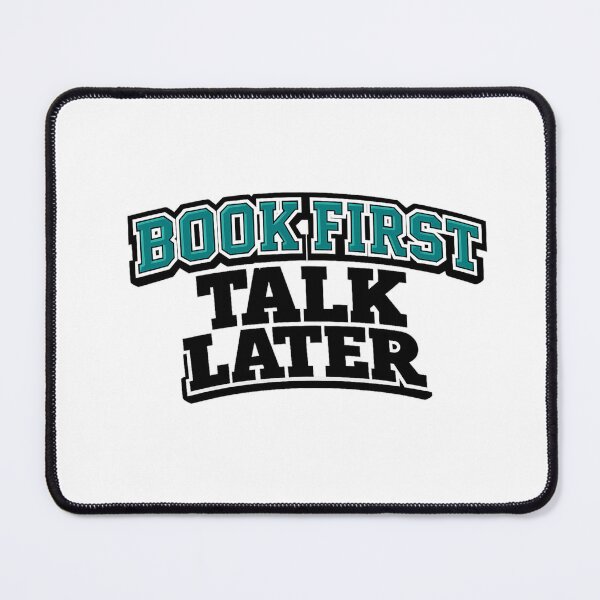 Item preview, Book First Talk Later Funny Reader Quote Sticker designed and sold by Gremlin Hours.