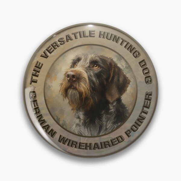 Item preview, German Wirehaired Pointer Portrait – Hand-Painted Hunting Dog Wall Art designed and sold by TammyHunterArt.