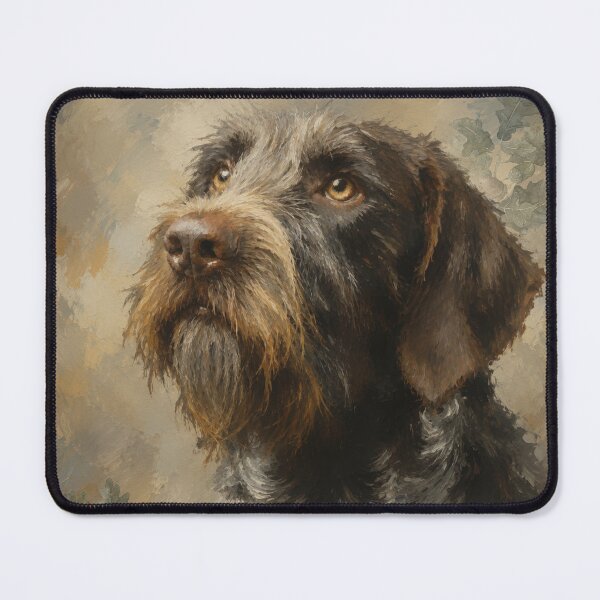 Item preview, German Wirehaired Pointer Portrait – Hand-Painted Hunting Dog Wall Art designed and sold by TammyHunterArt.