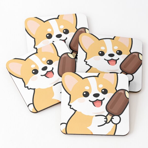 Item preview, Corgi Chocolate Ice Cream Bar Icon designed and sold by pumsquare.