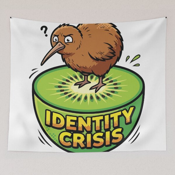 Item preview, Identity Crisis Kiwi Bird Comic Pop Art Funny Pun designed and sold by Arc2020.