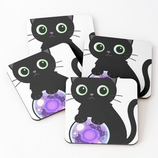 Item preview, Black Cat with Crystal Ball Icon designed and sold by IllumeInk.