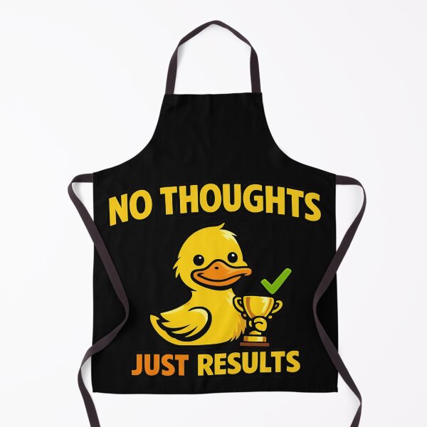 Item preview, No Thoughts Just Results Funny Duck designed and sold by TeeTimeTreasure.