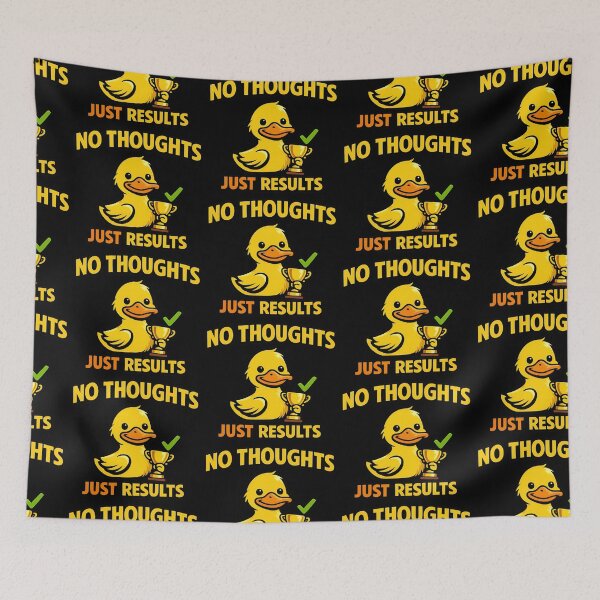 Item preview, No Thoughts Just Results Funny Duck designed and sold by TeeTimeTreasure.