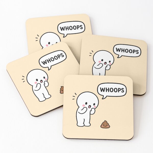 Item preview, Whoops Funny Poop Sticker Design designed and sold by MonkiFlipp.