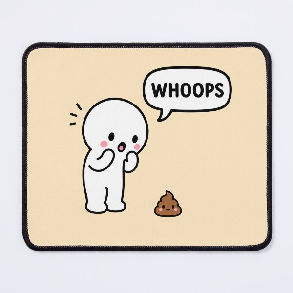 Item preview, Whoops Funny Poop Sticker Design designed and sold by MonkiFlipp.