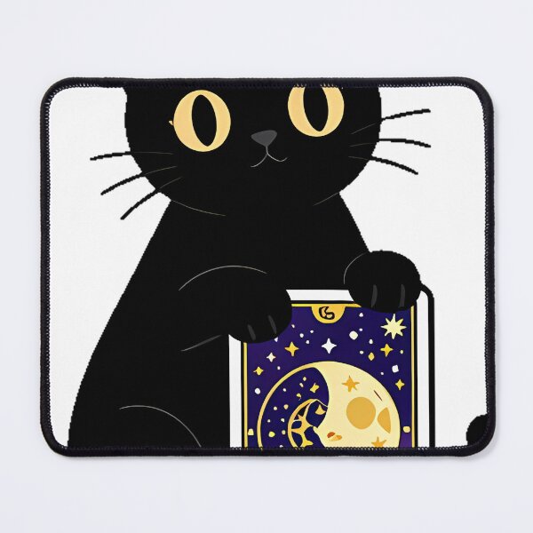 Item preview, Black Cat with Tarot Cards Icon designed and sold by IllumeInk.