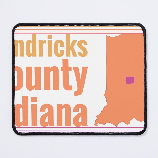 Artikelvorschau, Hendricks County, Indiana, auf der Staatskarte hervorgehoben entworfen und verkauft von TheIconSmith.