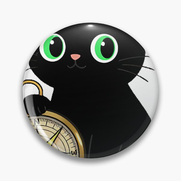 Item preview, Black Cat with Nordic Compass Icon designed and sold by IllumeInk.