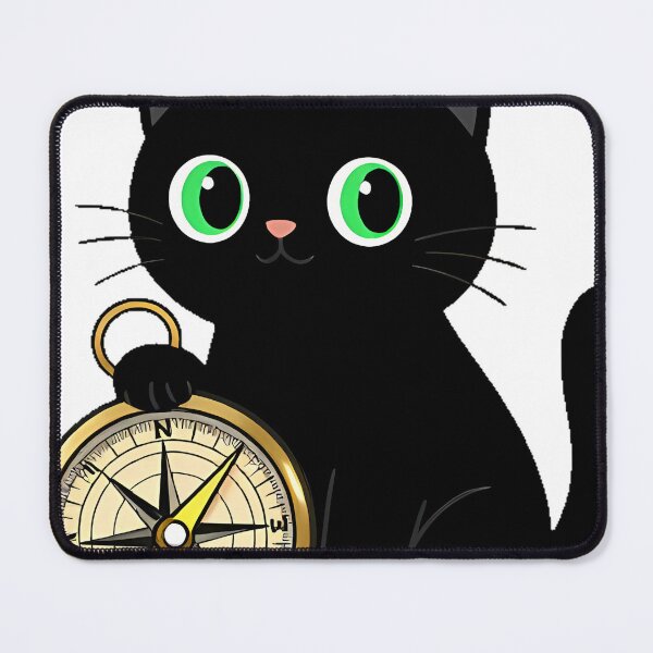 Item preview, Black Cat with Nordic Compass Icon designed and sold by IllumeInk.