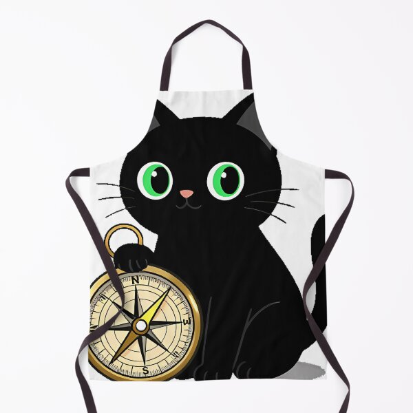 Item preview, Black Cat with Nordic Compass Icon designed and sold by IllumeInk.