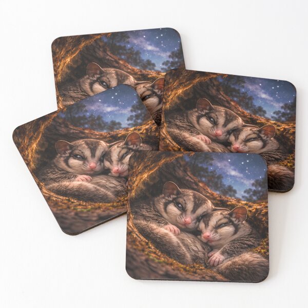 Item preview, Sugar Glider Cuddle Under the Stars designed and sold by OneStepFromArt.