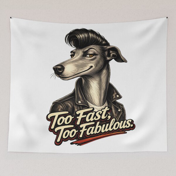 Item preview, Greyhound with pompadour hairstyle designed and sold by Janinevsart.