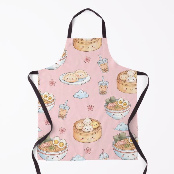 Item preview, Cute Kawaii Asian Treats Pattern | Ramen, Bao, Gyoza & Boba Tea designed and sold by BeataPrint.