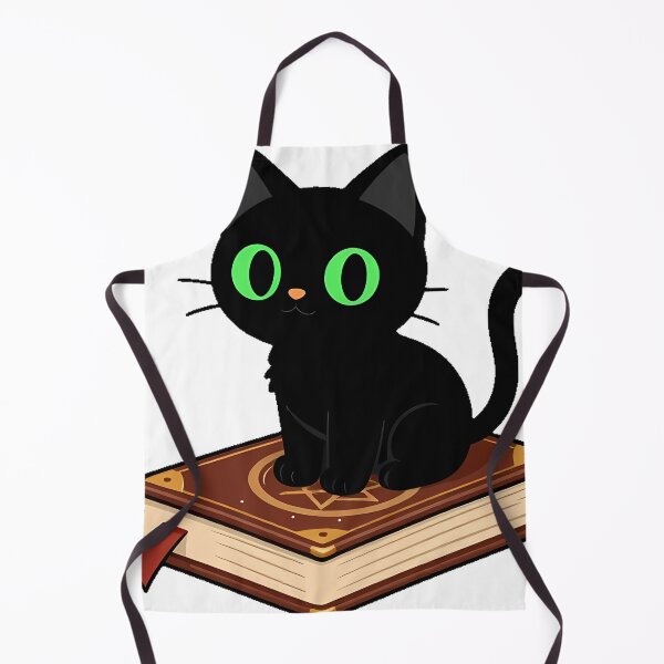 Item preview, Black Cat with Spellbook Icon designed and sold by IllumeInk.