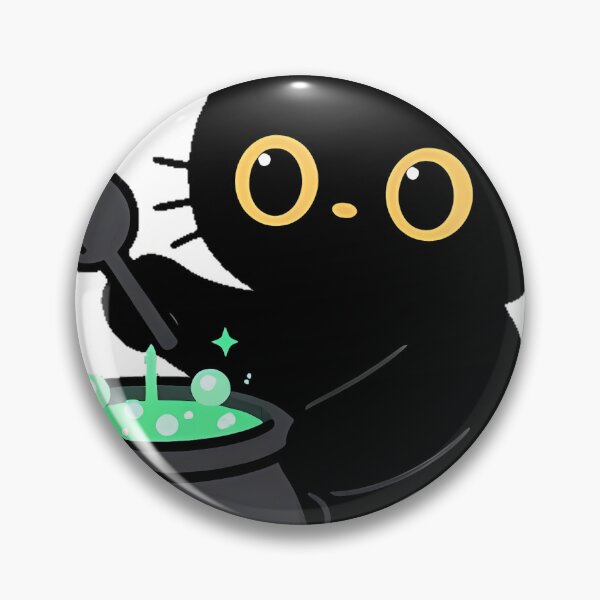 Item preview, Black Cat Cauldron Icon designed and sold by IllumeInk.
