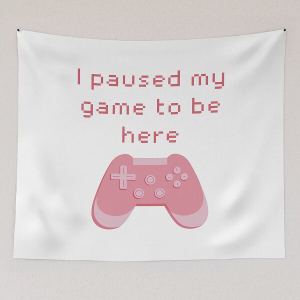 Item preview, I Paused My Game to Be Here Pink Game Controller designed and sold by winterpumpkin.
