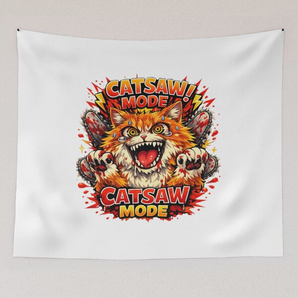 Item preview, Catsaw Mode Funny Cat Meme designed and sold by IMOBILYARI VibeCore.