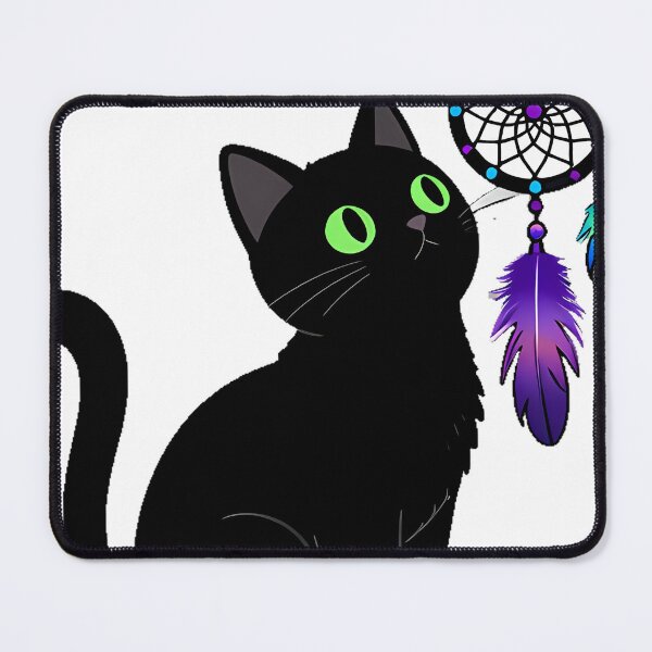 Item preview, Black Cat with Dreamcatcher Icon designed and sold by IllumeInk.
