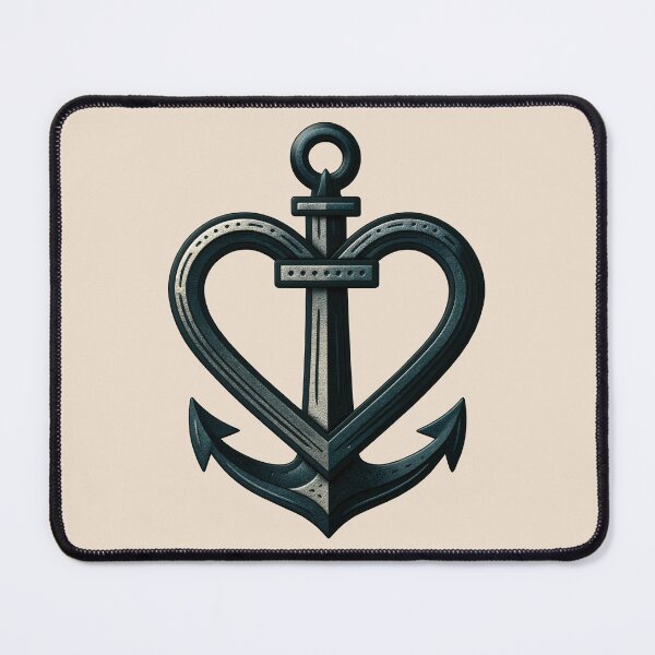 Item preview, Heart Shaped Anchor Nautical Design for Sailors and Ocean Lovers 2 designed and sold by WordPlayStudio.