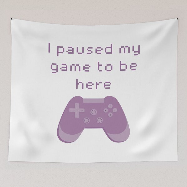 Item preview, I Paused My Game to Be Here Purple Game Controller designed and sold by winterpumpkin.