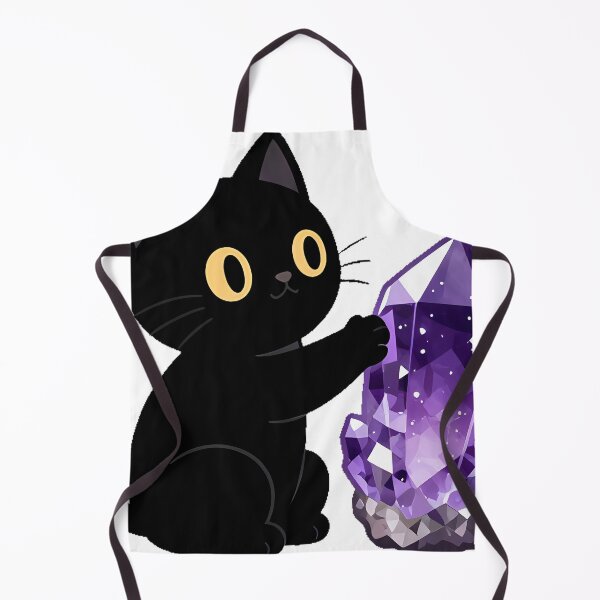 Item preview, Black Cat with Amethyst Crystal Icon designed and sold by IllumeInk.