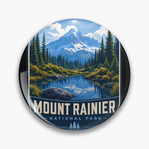 Item preview, Mount Rainier National Park Travel Landscape designed and sold by FrontierCosmic.