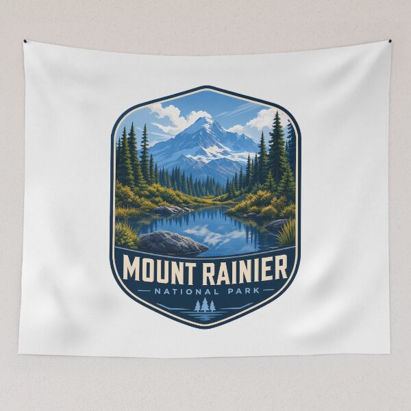 Item preview, Mount Rainier National Park Travel Landscape designed and sold by FrontierCosmic.