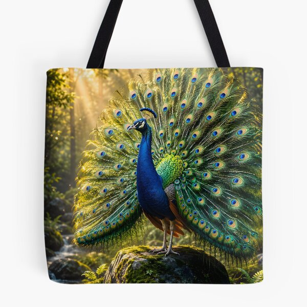 Item preview, Majestic Peacock Forest Wildlife Art designed and sold by hutofdesigns.