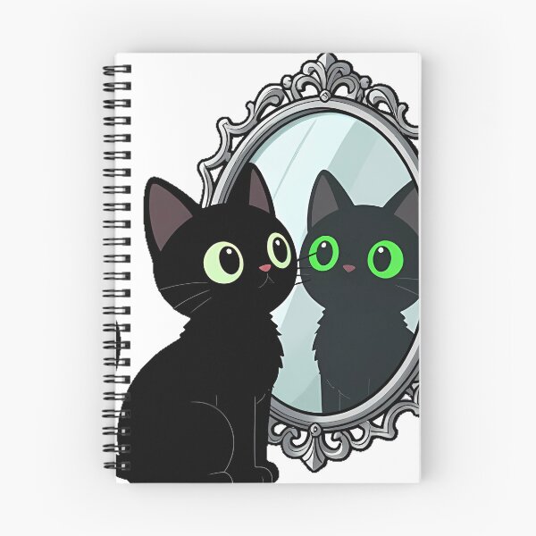 Item preview, Black Cat with Gothic Mirror Icon designed and sold by IllumeInk.