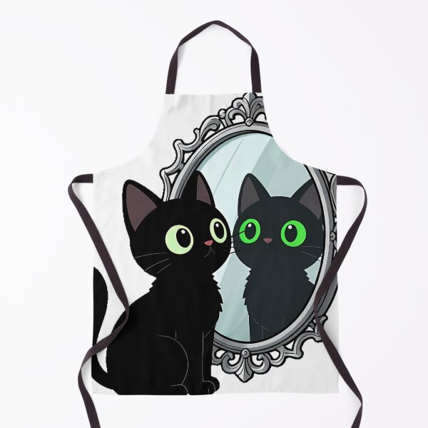 Item preview, Black Cat with Gothic Mirror Icon designed and sold by IllumeInk.