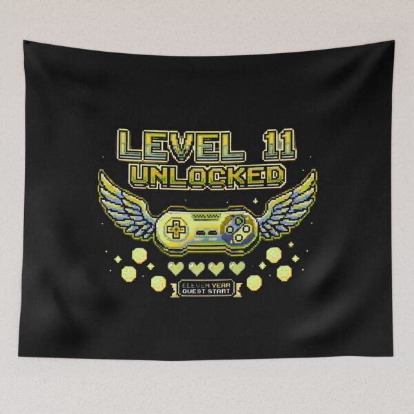 Item preview, Level 11 Unlocked 11th Birthday Gamer - Retro Pixel Art designed and sold by alalame.