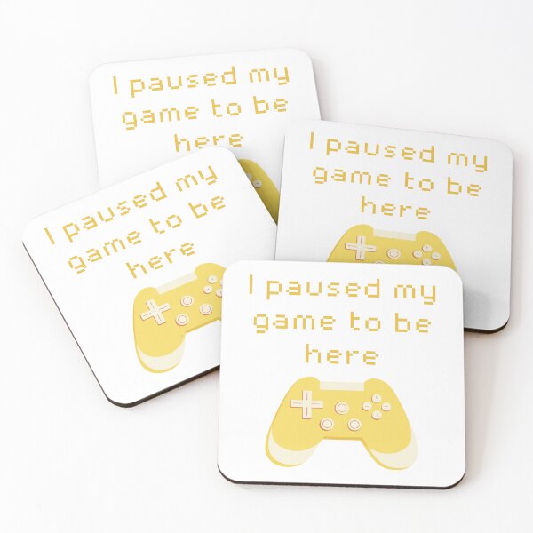 Item preview, I Paused My Game to Be Here Yellow Game Controller designed and sold by winterpumpkin.
