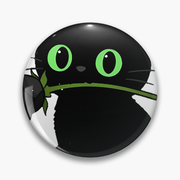Artikelvorschau, Schwarze Katze mit Symbol für schwarze Rose entworfen und verkauft von IllumeInk.