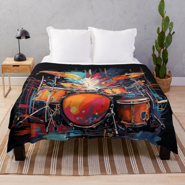 Item preview, Drummer Gift - Acoustic Drums Colorful Artwork designed and sold by Divine Ease.