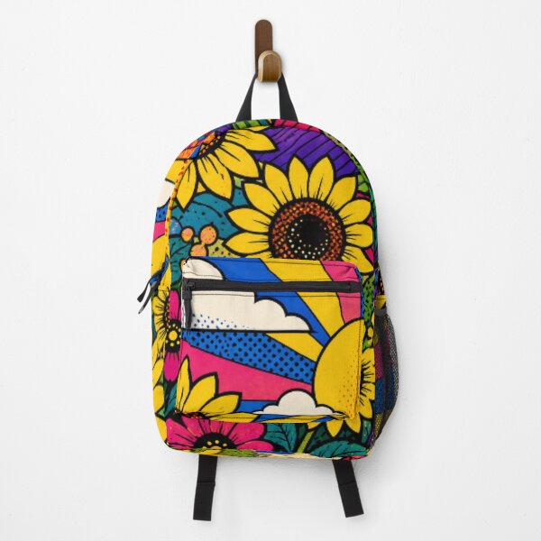 Item preview, Pop Art Sunflower Farm Landscape | Vibrant Colorful Countryside Floral Illustration designed and sold by Nexus Space.