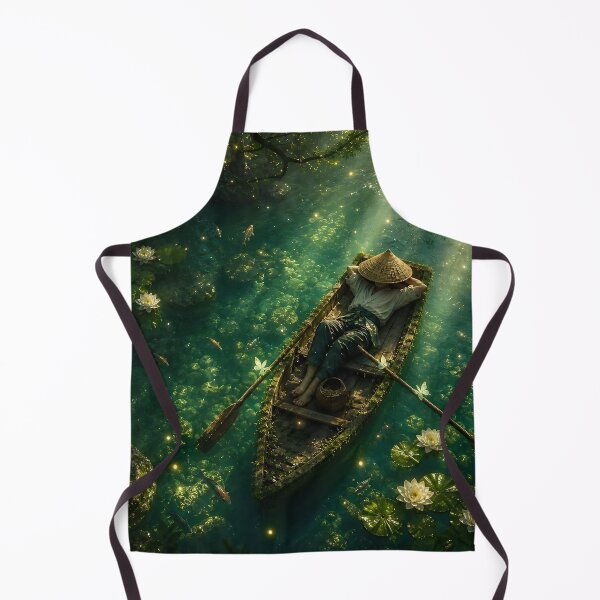 Item preview, Sleeping Fisherman in Enchanted Forest Lake designed and sold by sigmaartstudio.