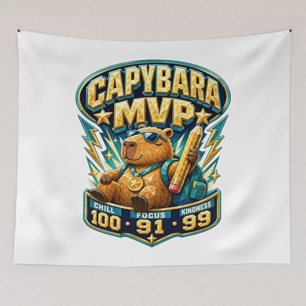Item preview, Back to School – Capybara MVP designed and sold by Fenay Designs.