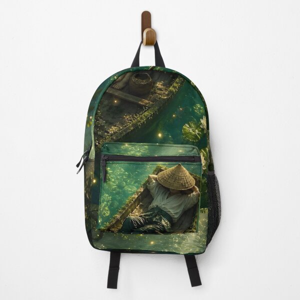 Item preview, Sleeping Fisherman in Enchanted Forest Lake designed and sold by sigmaartstudio.