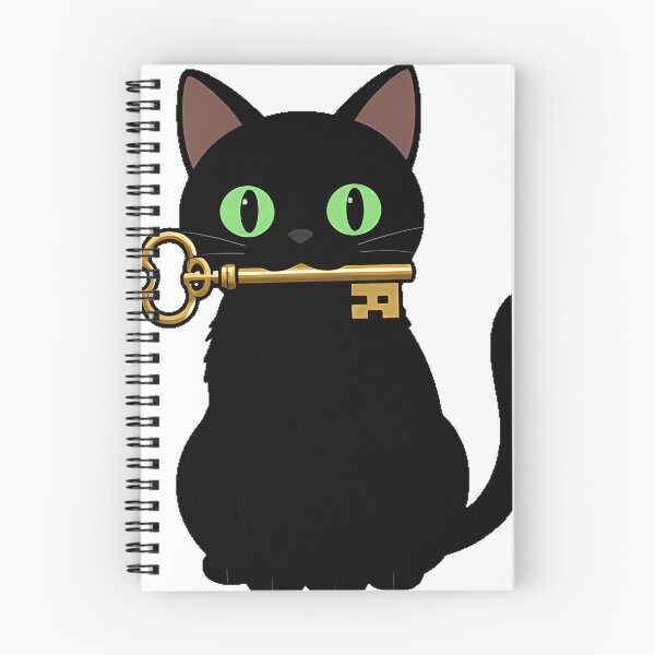 Item preview, Black Cat with Ancient Key Icon designed and sold by IllumeInk.
