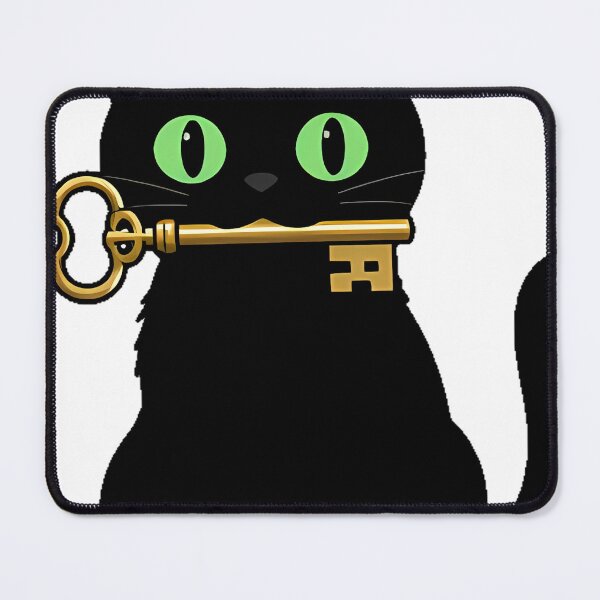 Item preview, Black Cat with Ancient Key Icon designed and sold by IllumeInk.