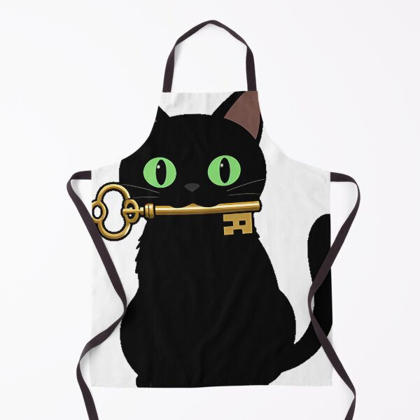 Item preview, Black Cat with Ancient Key Icon designed and sold by IllumeInk.