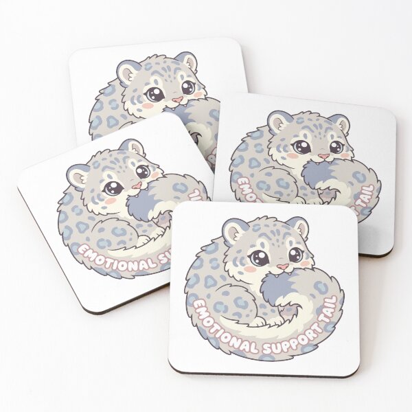 Item preview, Emotional Support Tail Kawaii Snow Leopard Meme designed and sold by Arc2020.