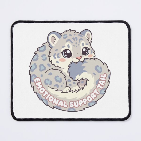 Item preview, Emotional Support Tail Kawaii Snow Leopard Meme designed and sold by Arc2020.