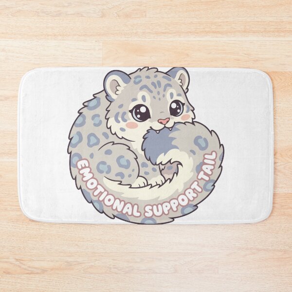 Item preview, Emotional Support Tail Kawaii Snow Leopard Meme designed and sold by Arc2020.