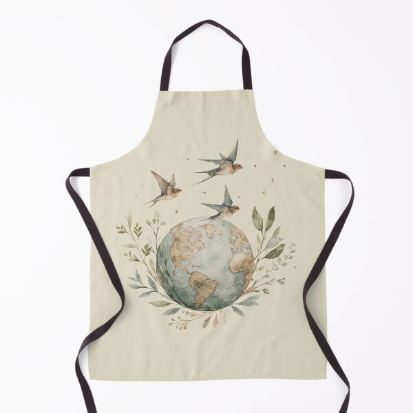 Item preview, Born to Roam | Vintage Watercolour Swallows Around the World Travel Art Print designed and sold by Bound for Wonder.